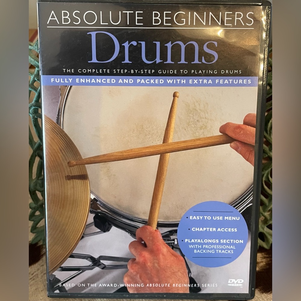 DVD Absolutel Beginners Drums complete step by step guide to playing Drums. DVD